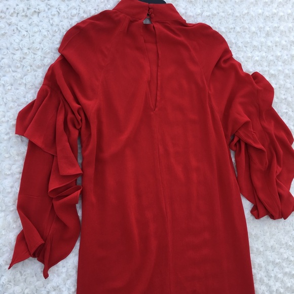 H&M Ruffle Sleeve red Dress - Picture 5 of 8